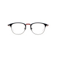 Fashion Logipo personalizado Double Color Brancos Metal Frames Optical Glasses